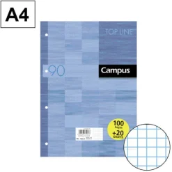 CAMPUS RECAMBIO A4 100H+20H 90G 4TAL. CN4MM 002447 MAK002447