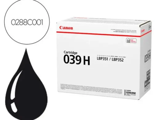 CANON 039H NEGRO CARTUCHO DE TONER ORIGINAL - 0288C001