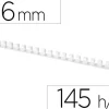 CANUTILLO Q-CONNECT REDONDO 16 MM PLASTICO BLANCO CAPACIDAD 145 HOJAS CAJA DE 50 UNIDADES