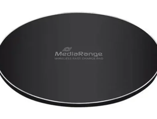 CARGADOR INALAMBRICO MEDIARANGE PARA SMARTPHONES COMPATIBLE CARGA RAPIDA QI COLOR NEGRO