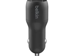 CARGADOR PARA COCHE BELKIN CCB001BTBK DOBLE USB-A 24W 12W X2 COLOR NEGRO