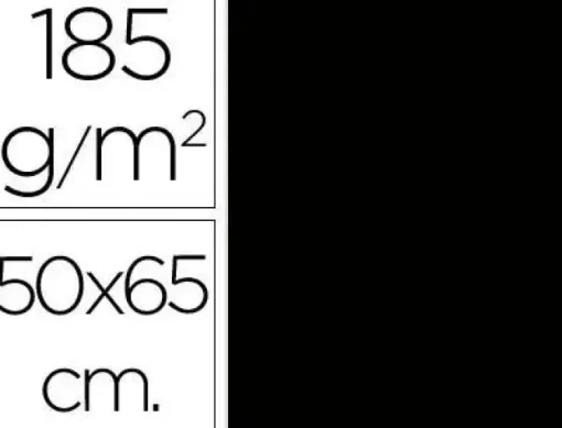 CARTULINA GUARRO 50X65 185G NEGRA/25U 200040245 MAK649916