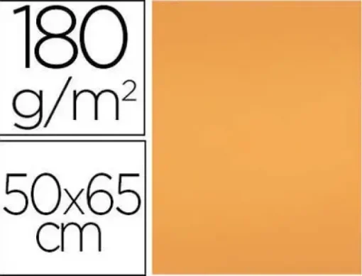 CARTULINA LIDERPAPEL 50X65 180 GR NECTARINA PAQUETE DE 25