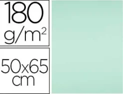 CARTULINA LIDERPAPEL 50X65 CM 180G/M2 VERDE PAQUETE DE 25