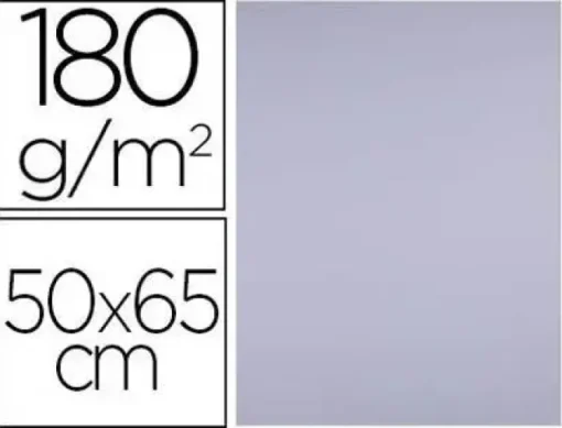 CARTULINA LIDERPAPEL 50X65 CM 180G/M2 LILA PAQUETE DE 25