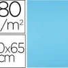 CARTULINA LIDERPAPEL 50X65 CM 180G/M2 CELESTE PAQUETE DE 25