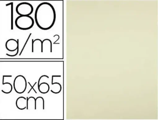 CARTULINA LIDERPAPEL 50X65 CM 180G/M2 AMARILLO PAQUETE DE 25