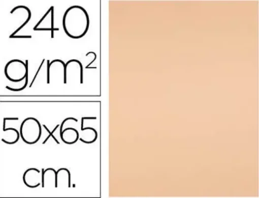 CARTULINA LIDERPAPEL 50X65 CM 240G/M2 SEPIA PAQUETE DE 25 UNIDADES
