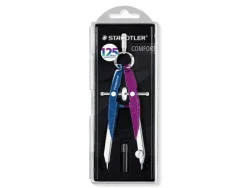 COMPAS STAEDTLER MICROMETRICO MARS 556 AZUL/LILA CON HUSILLO Y RUEDA CENTRAL