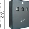 CONNECT CENICERO DE PARED NEGRO CON KIT MONTAJE.FACIL LIMPIEZA 240X90X300 MM CS37600