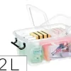 CONTENEDOR PLASTICO CEP 12 LITROS 405X295X183 MM TRANSPARENTE CON TAPA Y CIERRE HERMETICO