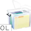 CONTENEDOR PLASTICO CEP 40 LITROS 397X498X329 MM TRANSPARENTE CON TAPA Y CIERRE HERMETICO