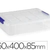 CONTENEDOR PLASTICO PLASTICFORTE 5 LITROS N 30 TRANSPARENTE CON TAPA 260X400X85 MM