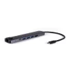 COOLBOX 9 EN 1 HUB MINIDOCK USB-C - 3X USB 3.0, 1X USB-C DATOS, 1X USB-C PD, 1X HDMI, 1X RJ-45, RANURA SD Y RANURA MICROSD - FABRICADO EN ALUMINIO