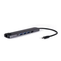 COOLBOX 9 EN 1 HUB MINIDOCK USB-C - 3X USB 3.0, 1X USB-C DATOS, 1X USB-C PD, 1X HDMI, 1X RJ-45, RANURA SD Y RANURA MICROSD - FABRICADO EN ALUMINIO