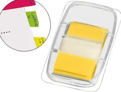 CSCONNET BANDERITAS SEPARADORAS COLOR AMARILLO 25,4X43,1 MM 50 UDS CS43313