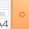 CUADERNO ESPIRAL LIDERPAPEL A4 MICRO ANTARTIK TAPA FORRADA80H 90 GR HORIZONTAL 1 BANDA 4 TALADROS COLOR AMARILLO CLAR
