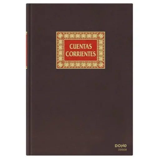 DOHE LIBRO DE CONTABILIDAD CUENTAS CORRIENTES - FOLIO NATURAL - ENCUADERNACION EN TELA - 100 HOJAS PAPEL OFFSET REGISTRO DE 100GR