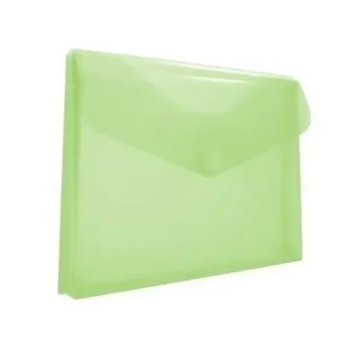 DOSIER SOBRE OFFICE BOX FUELLE PP VELCRO A4+ VERDE TRANSPARENTE