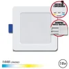 ELBAT DOWNLIGHT CUADRADO 18W - 1440LM - SELECTOR 3 TEMPERATURAS + SOBREPARED - COLOR BLANCO