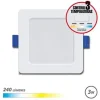 ELBAT DOWNLIGHT CUADRADO 3W - 240LM - SELECTOR 3 TEMPERATURAS - COLOR BLANCO