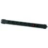 ELBAT REGLETA ALIMENTACION ALUMINIO - 6 TOMAS SCHUKO - INTERRUPTOR ON/OFF - PROTECCION DE SOBRECARGA - CABLE DE 1.50M