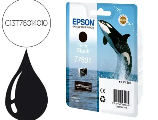 EPSON T7601 NEGRO PHOTO CARTUCHO DE TINTA ORIGINAL - C13T76014010