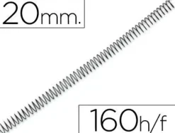 ESPIRAL METALICO Q-CONNECT 56 4:1 20MM 1,2MM CAJA DE 100 UNIDADES
