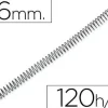 ESPIRAL METALICO Q-CONNECT 64 5:1 16MM 1,2MM CAJA DE 100 UNIDADES