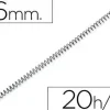ESPIRAL METALICO Q-CONNECT 56 4:1 6MM 1MM CAJA DE 200 UNIDADES