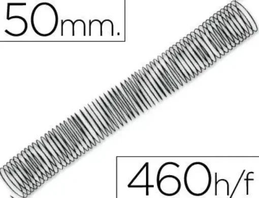 ESPIRAL METALICO Q-CONNECT 64 5:1 50MM 1,2MM CAJA DE 25 UNIDADES