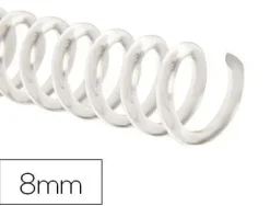 ESPIRAL PLASTICO Q-CONNECT TRANSPARENTE 32 5:1 8MM 1,8MM CAJA DE 100 UNIDADES