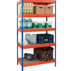 ESTANTERIA AR METAL.192X100X50AZ/NA
