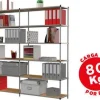 ESTANTERIA FAST-PAPERFLOW METALICA 6 ESTANTES 80 KG POR ESTANTE 200X100X35 CM BASE