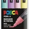 ESTUCHE ROTULADOR POSCA PC5M/4C COLORES PASTEL