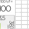 ETIQUETA ADHESIVA Q-CONNECT KF01587 TAMAÑO 63,5X38,1 MM FOTOCOPIADORA LASER INK-JET CAJA CON 100 HOJAS DIN A4