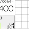 ETIQUETA ADHESIVA Q-CONNECT KF10645 -TAMAÑO 70X35 MM FOTOCOPIADORA LASER INK-JET CAJA CON 100 HOJAS DIN A4