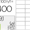 ETIQUETA ADHESIVA Q-CONNECT KF01585 TAMAÑO 99,1X38,1 MM FOTOCOPIADORA LASER INK-JET CAJA CON 100 HOJAS DIN A4