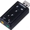 EWENT EW3762 ADAPTADOR USB AUDIO - 2 CONECTORES 3.5MM PARA MICROFONO Y ALTAVOCES - SONIDO 7.1 - COLOR NEGRO