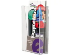 EXPOSITOR MURAL ARCHIVO 2000 METACRILATO 1/3 DIN A4 TRANSPARENTE 110X45X180 MM UN COMPARTIMIENTO