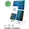 EXPOSITOR SOBREMESA ARCHIVO 2000 PLEGABLE PVC 100% RECICLABLE DIN A5 VERTICAL TRANSPARENTE 90X150X210 MM
