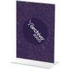 EXPOSITOR SOBREMESA ARCHIVO 2000 CON FORMA T POLIESTIRENO TRANSPARENTE DIN A5 75X150X224 MM
