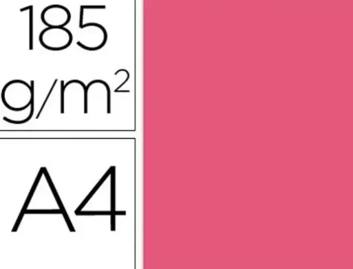 FILA CARTULINA GUARRO A4 185G FUCSIA 50/UD 200040160 MAK655395