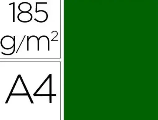FILA CARTULINA GUARRO A4 185G VERDE BILLAR