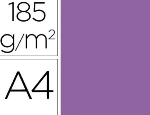 FILA CARTULINA GUARRO A4 185G VIOLETA