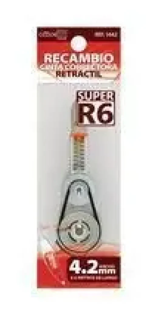 FRAGA RECAMBIO CINTA CORRECTORA R6 RECTRACTIL 6 MT X 4.2 MM 1793B