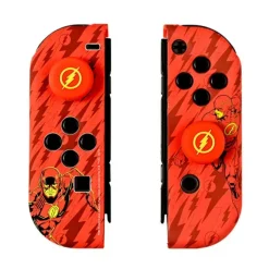 FR-TEC COMBO PACK CARCASA DURA Y GRIPS THE FLASH PARA NINTENDO SWITCH - CAJA DE 16 JUEGOS - DISEÑO UNICO Y AGARRE MEJORADO - COLOR ROJO