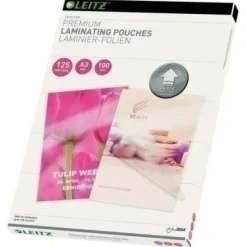 FUNDA PLASTIFICAR LEITZ 310X460 (A3) 125µ PAQUETE DE 100