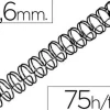 GBC CAJA 100 CANUTILLOS WIRE 9,5MM NEGRO PASO 3:1 34 ANILLAS HASTA 125 HOJAS DIN A4 REF 810610