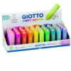 GIOTTO HAPPY GOMMA EXPOSITOR DE 40 GOMAS DE BORRAR - FORMA DE LAPIZ - PARA BORRAR GRAFITO - 10 COLORES FLUO